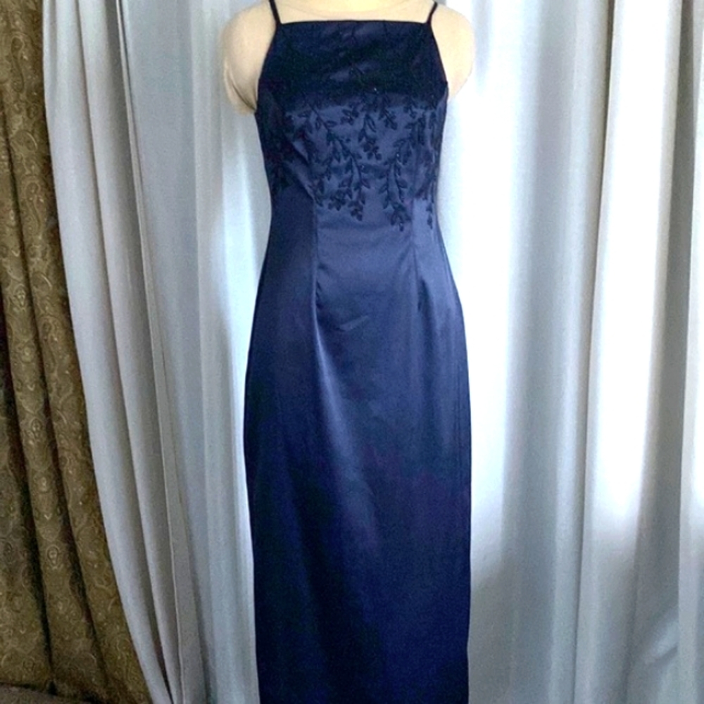 Navy special event maxi dress
